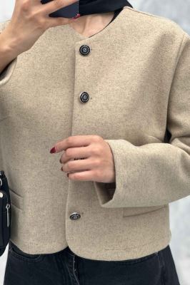 کت فوتر یقه گرد طرح جیب SAMA