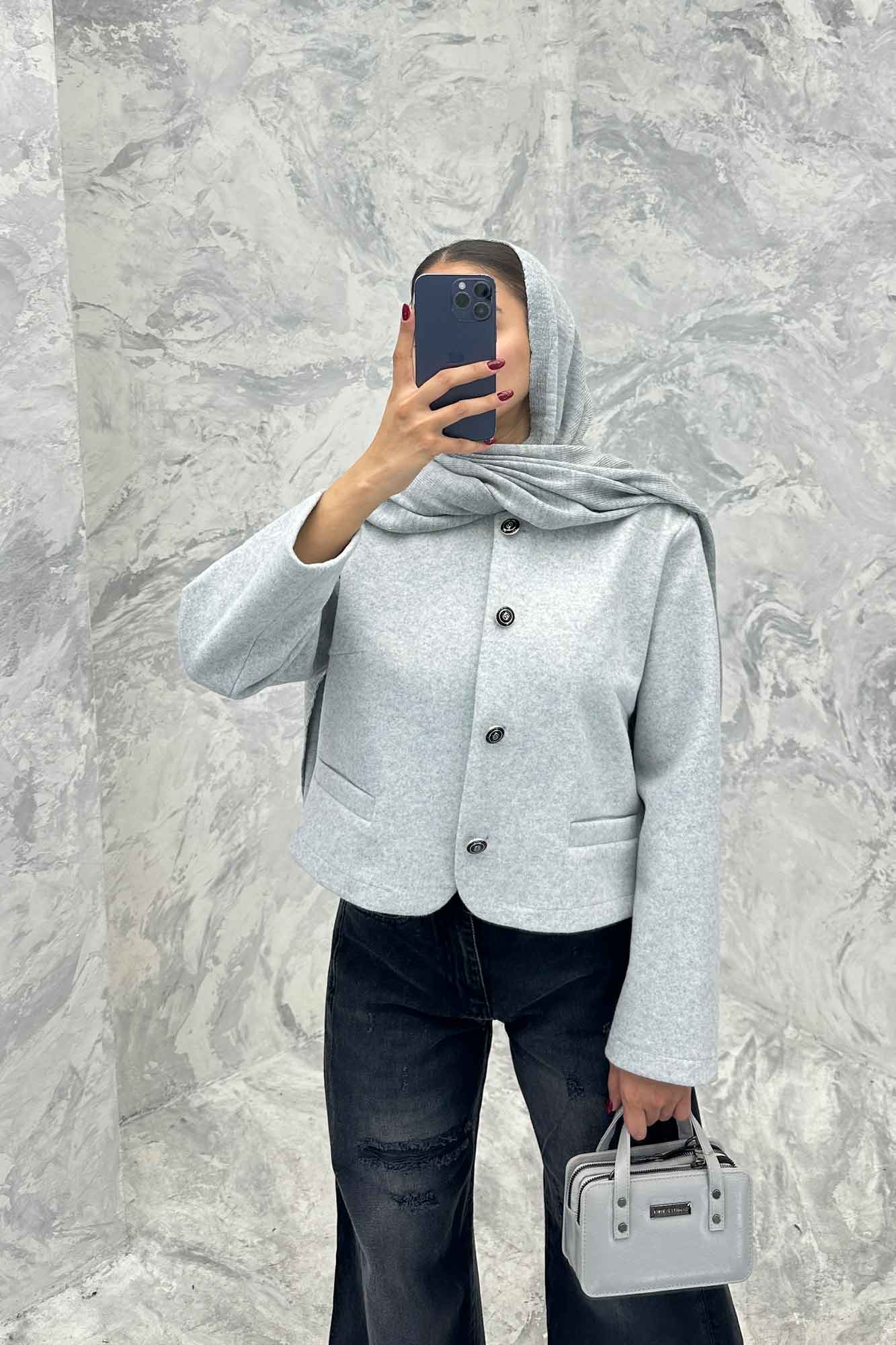 کت فوتر یقه گرد طرح جیب SAMA