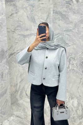 کت فوتر یقه گرد طرح جیب SAMA