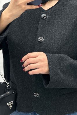 کت فوتر یقه گرد طرح جیب SAMA