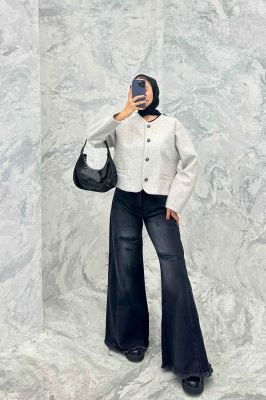 کت فوتر یقه گرد طرح جیب SAMA