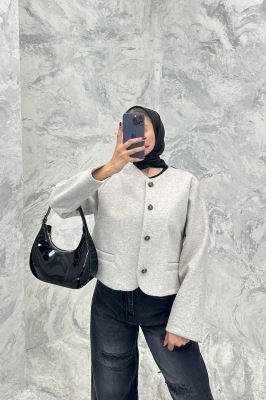 کت فوتر یقه گرد طرح جیب SAMA