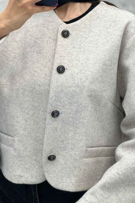 کت فوتر یقه گرد طرح جیب SAMA