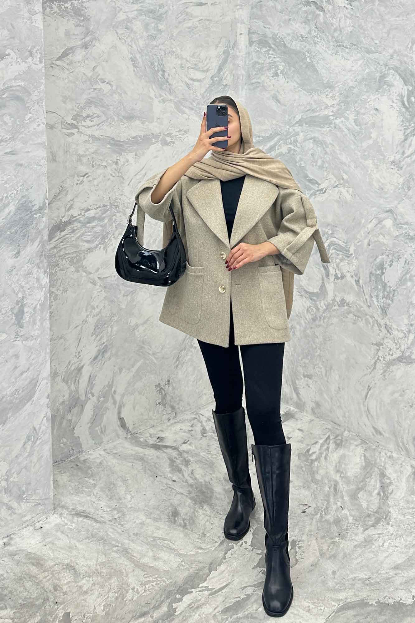 پالتو فوتر دو دکمه دو جیب رو آروند