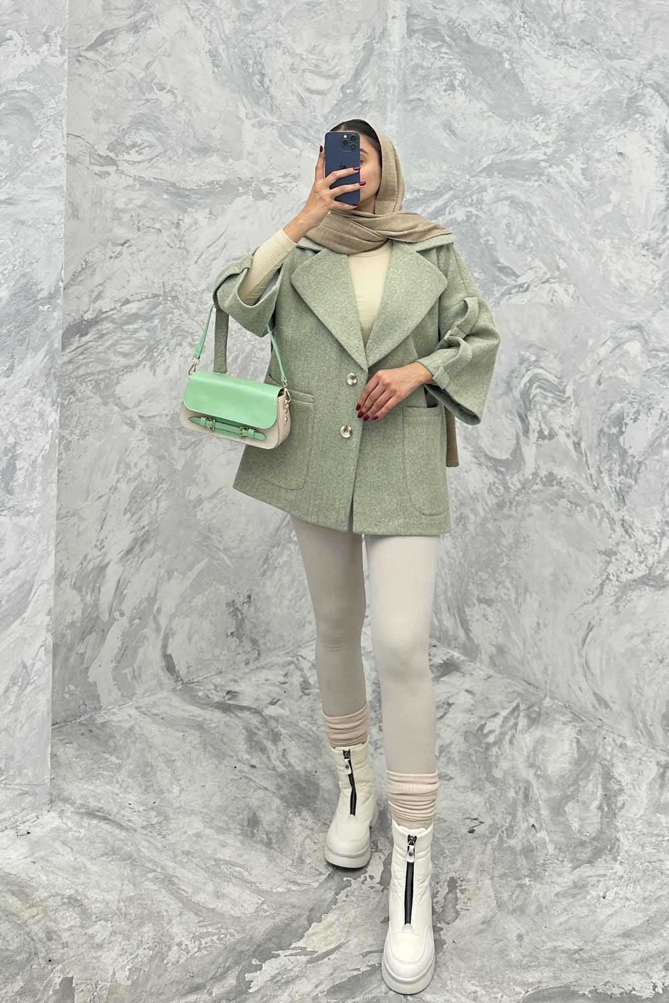 پالتو فوتر دو دکمه دو جیب رو آروند