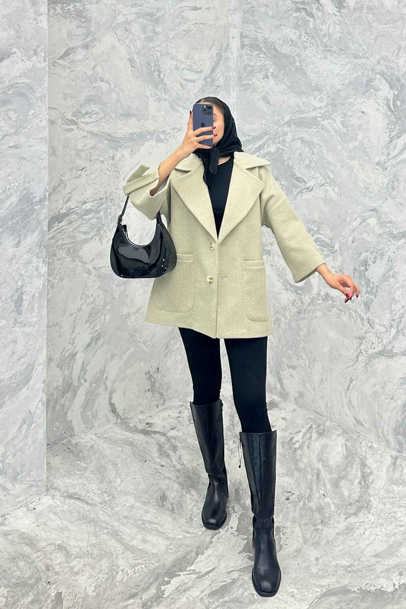 پالتو فوتر دو دکمه دو جیب رو آروند