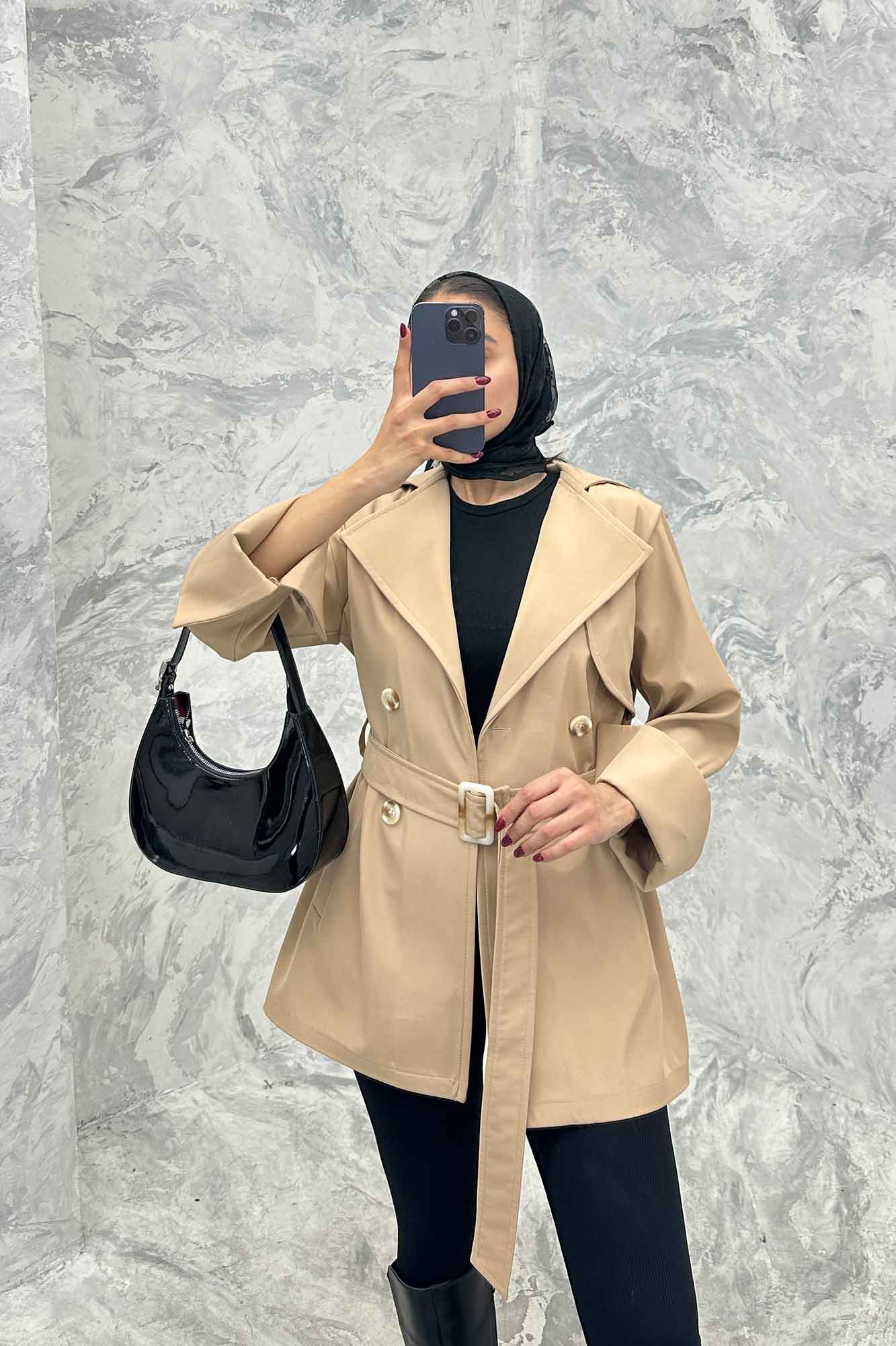 بارانی کوتاه مچ برگردان سانتانا