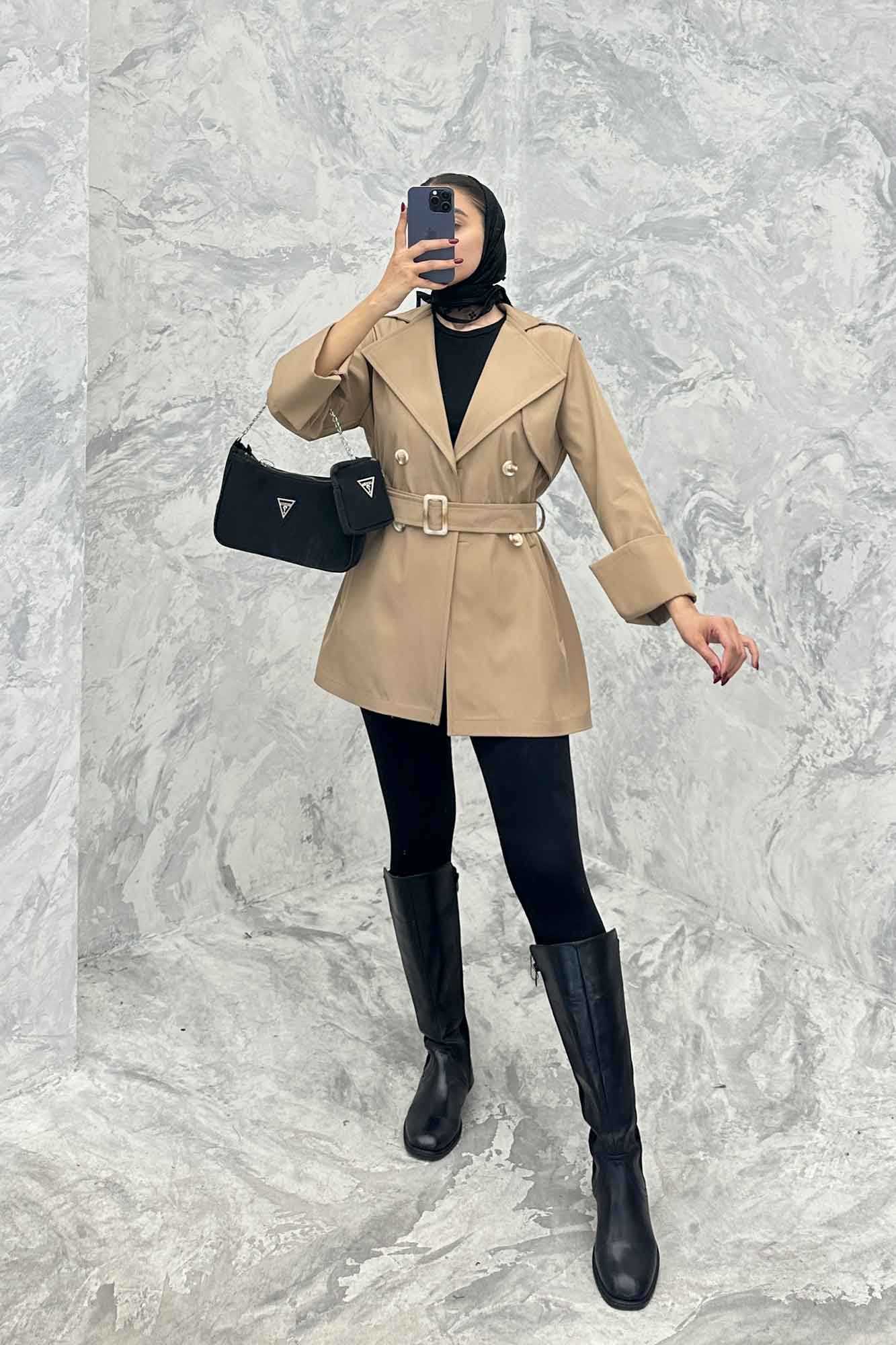 بارانی کوتاه مچ برگردان سانتانا