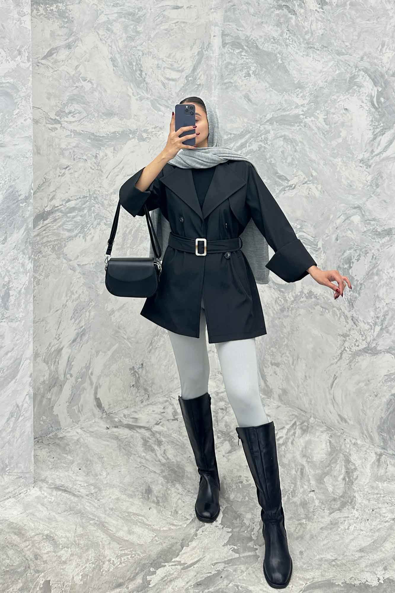 بارانی کوتاه مچ برگردان سانتانا