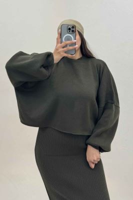 ست دو تیکه سارافن بافت کبریتی و رویه