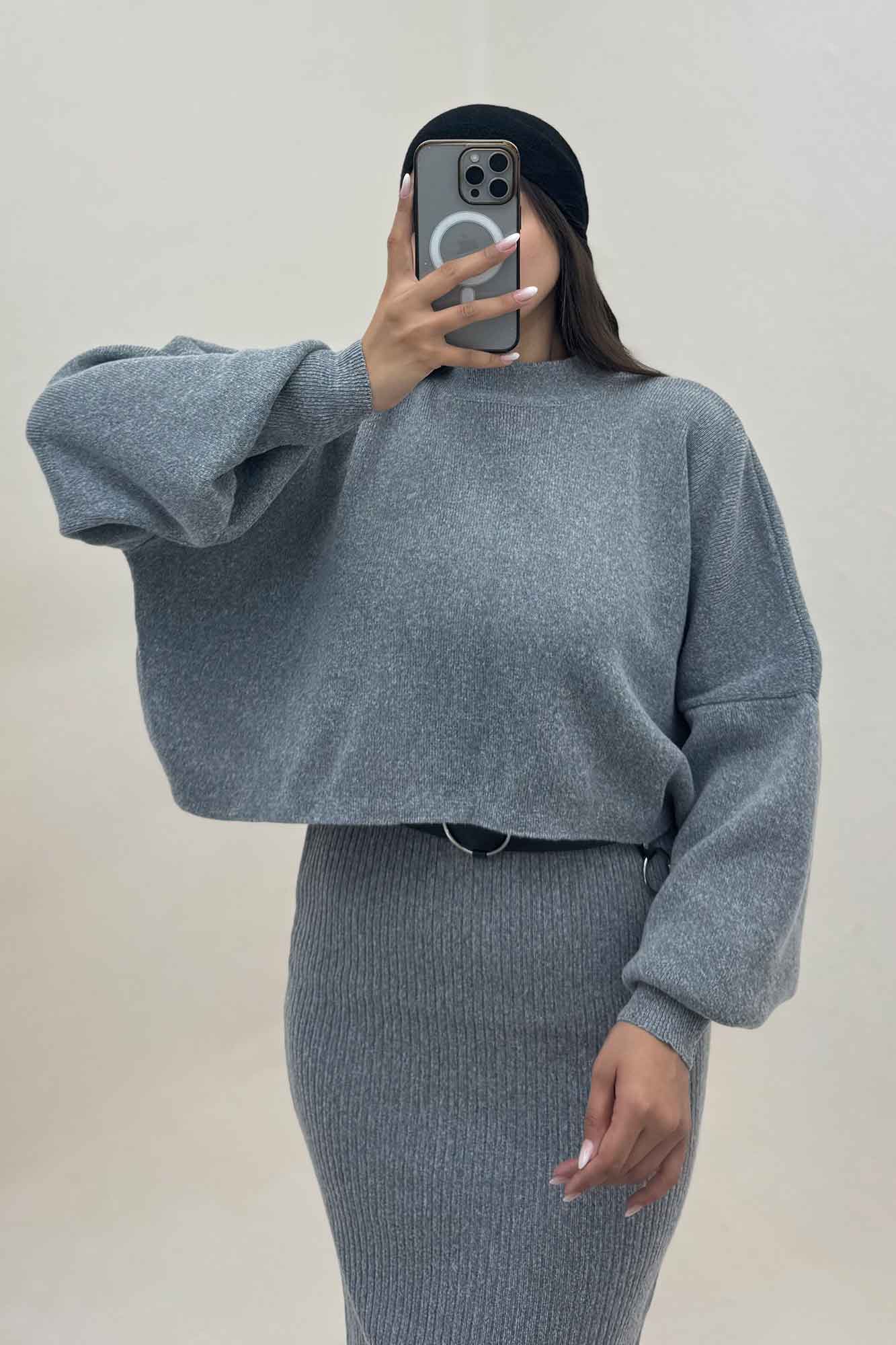 ست دو تیکه سارافن بافت کبریتی و رویه