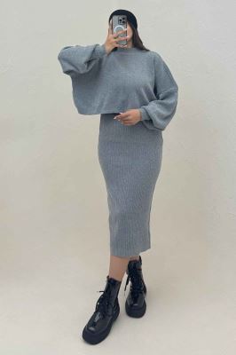 ست دو تیکه سارافن بافت کبریتی و رویه