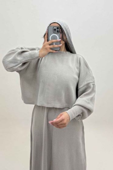 ست بافت اورال دامنی بلند و رویه