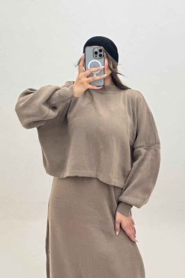 ست بافت اورال دامنی بلند و رویه