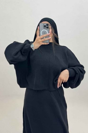 ست بافت اورال دامنی بلند و رویه