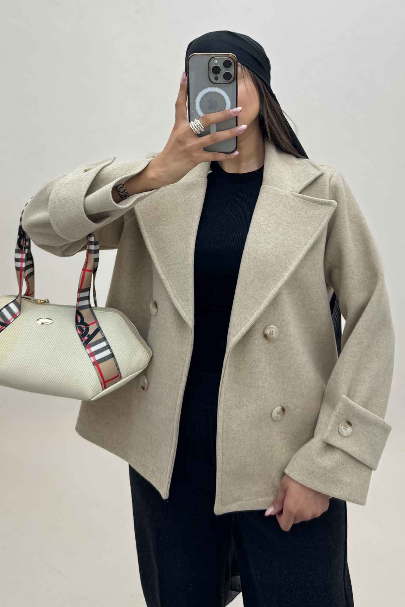 پالتو فوتر یقه انگلیسی پهن ADRIAN