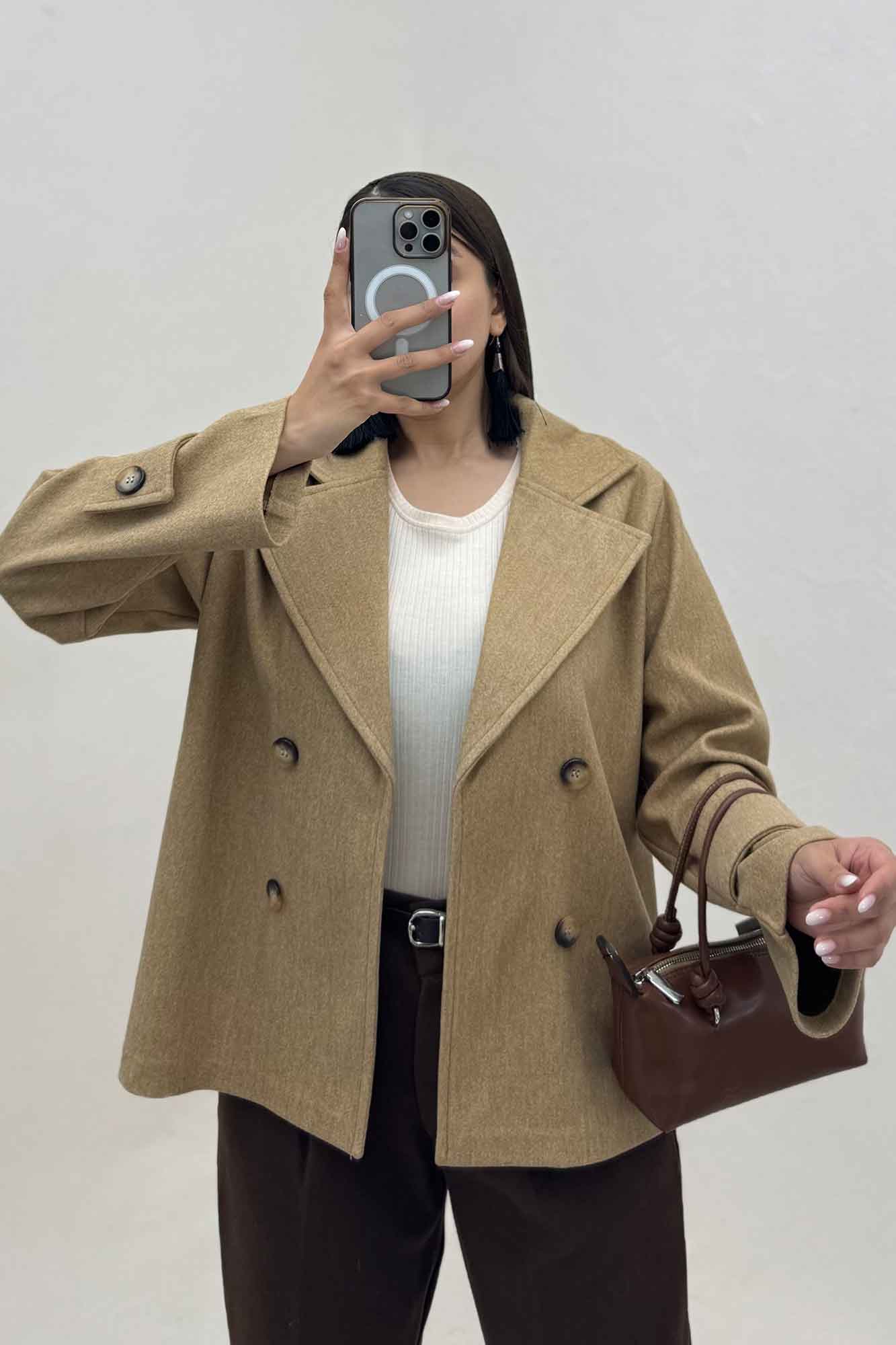 پالتو فوتر یقه انگلیسی پهن ADRIAN