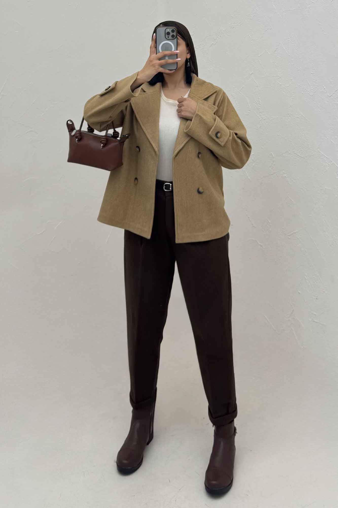 پالتو فوتر یقه انگلیسی پهن ADRIAN