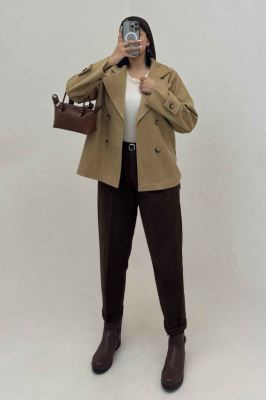 پالتو فوتر یقه انگلیسی پهن ADRIAN