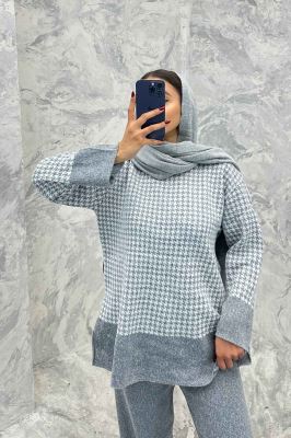 ست دورس و شلوار بافت پیردوپل AF