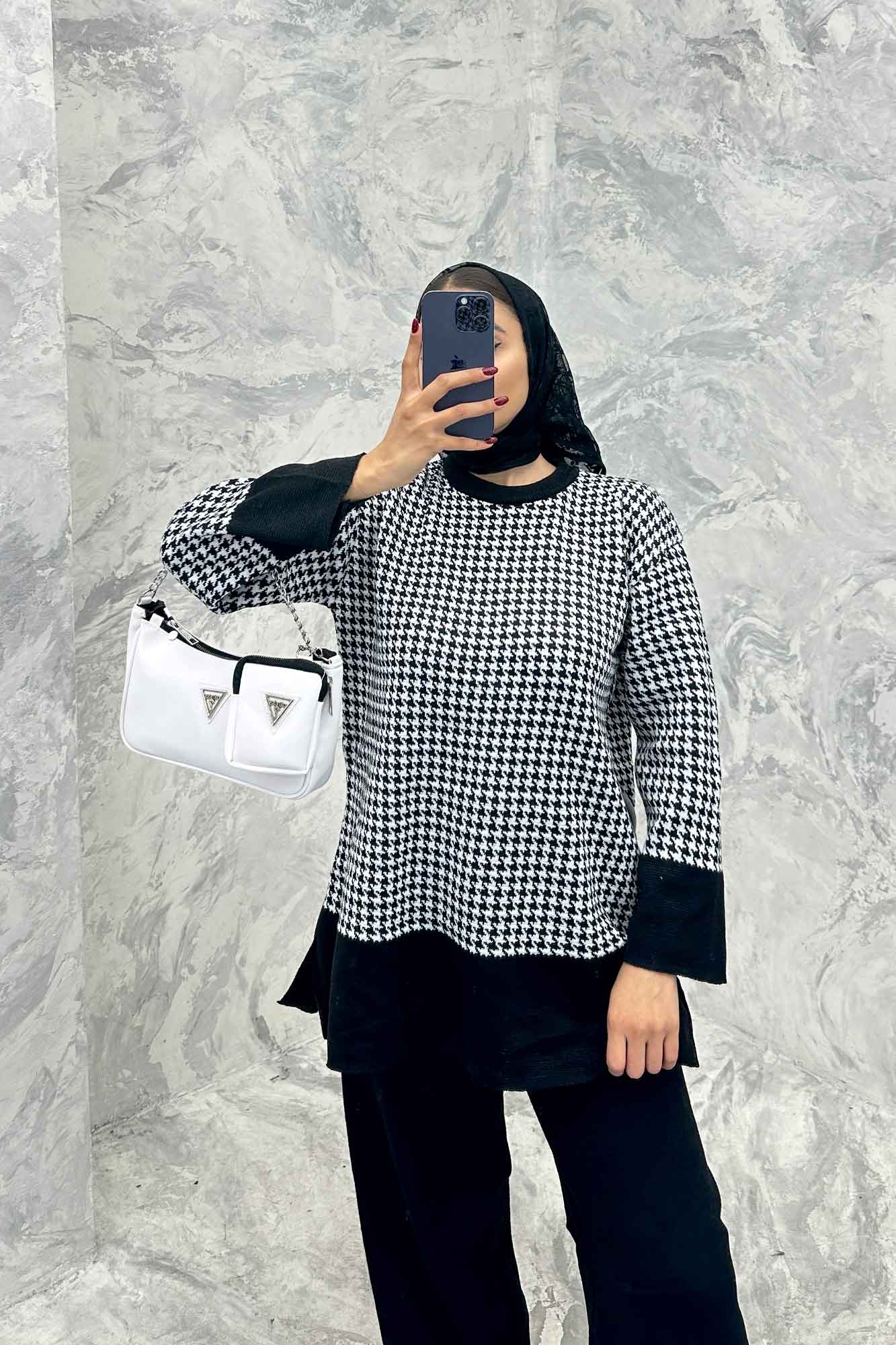 ست دورس و شلوار بافت پیردوپل AF