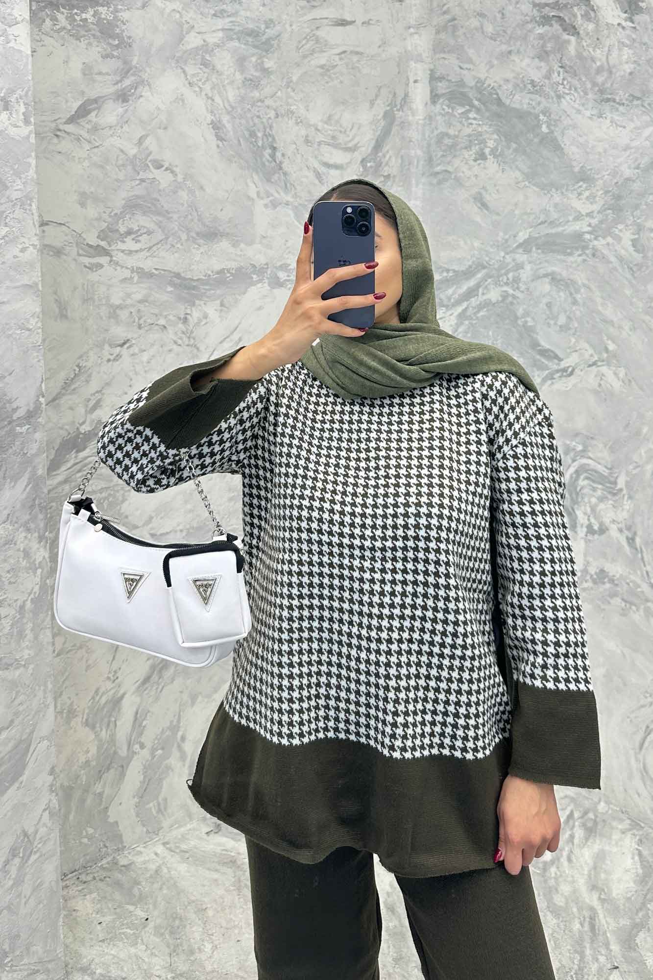 ست دورس و شلوار بافت پیردوپل AF