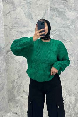 بلوز یقه گرد بافت طرح دار AF