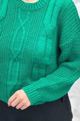 بلوز یقه گرد بافت طرح دار AF