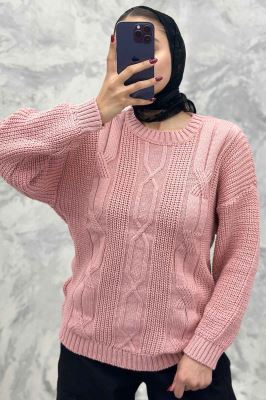 بلوز یقه گرد بافت طرح دار AF