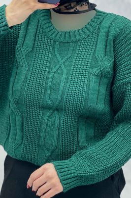 بلوز یقه گرد بافت طرح دار AF