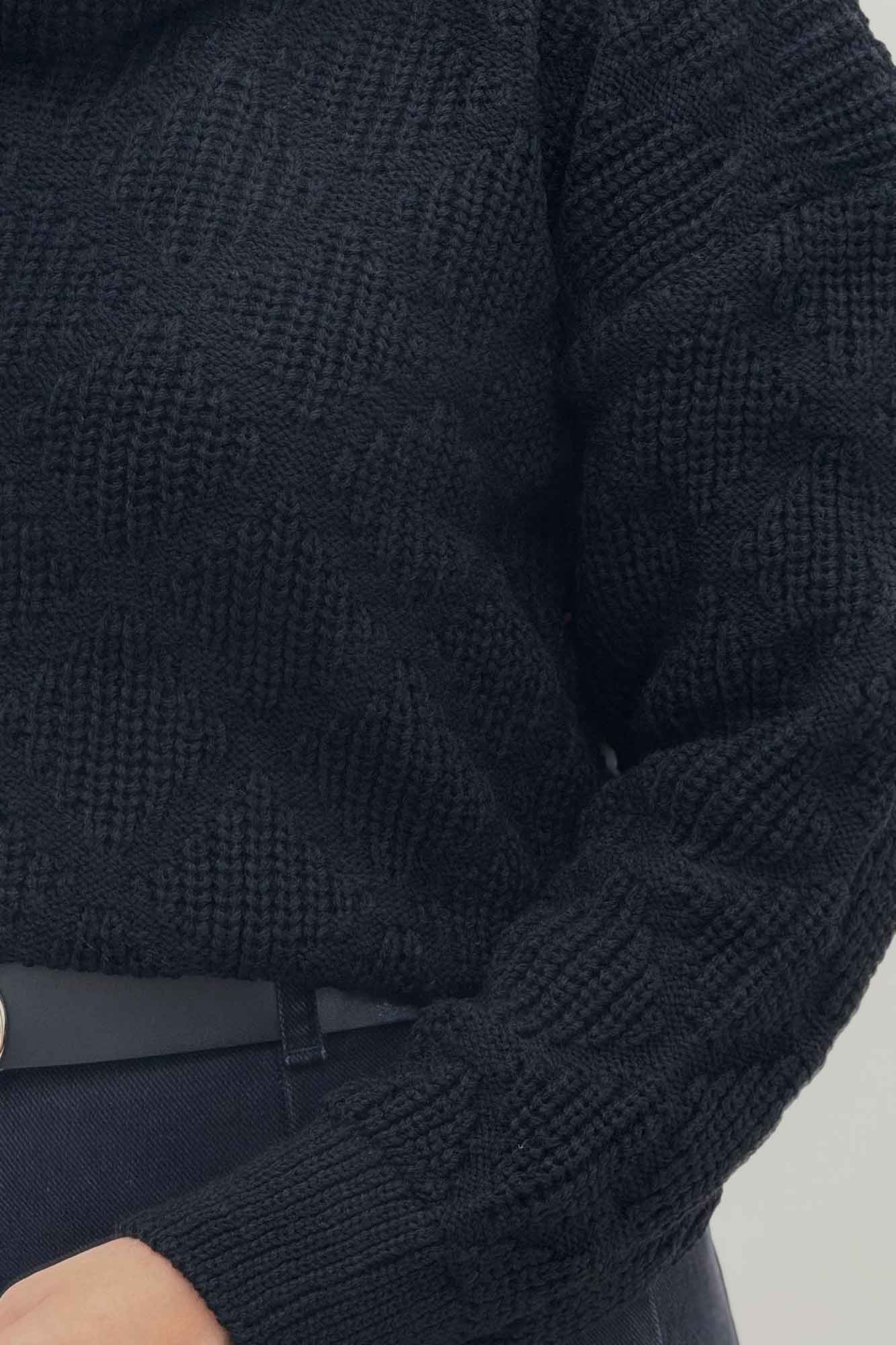 بلوز یقه اسکی بافت طرح دار AF