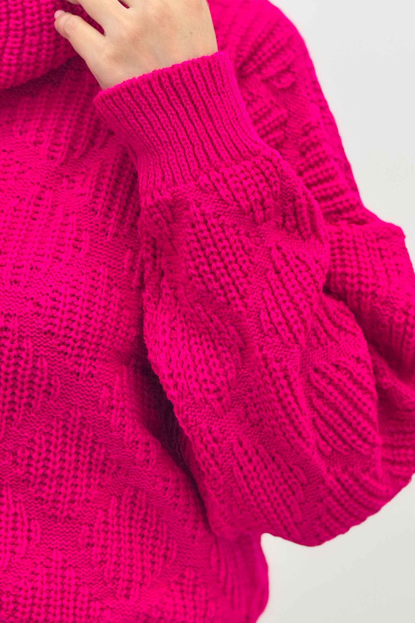 بلوز یقه اسکی بافت طرح دار AF