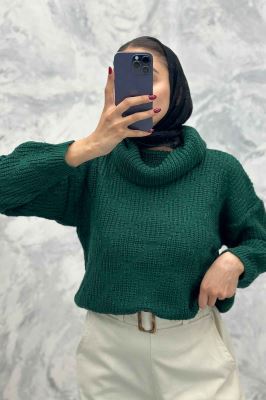 بلوز یقه اسکی بافت طرح دار AF