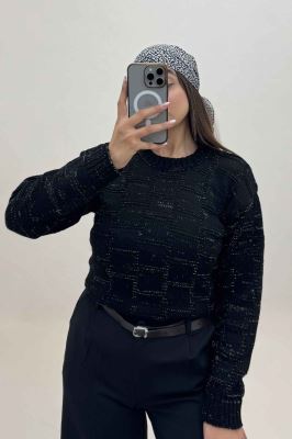 بلوز بافت طرح مربع لمه دار AF