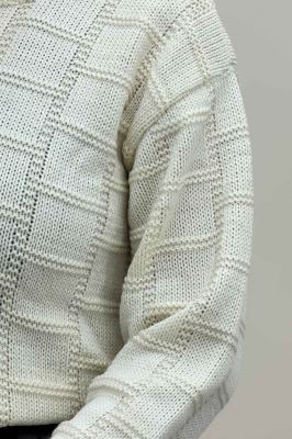 بلوز بافت طرح مربع لمه دار AF