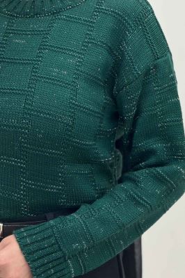 بلوز بافت طرح مربع لمه دار AF