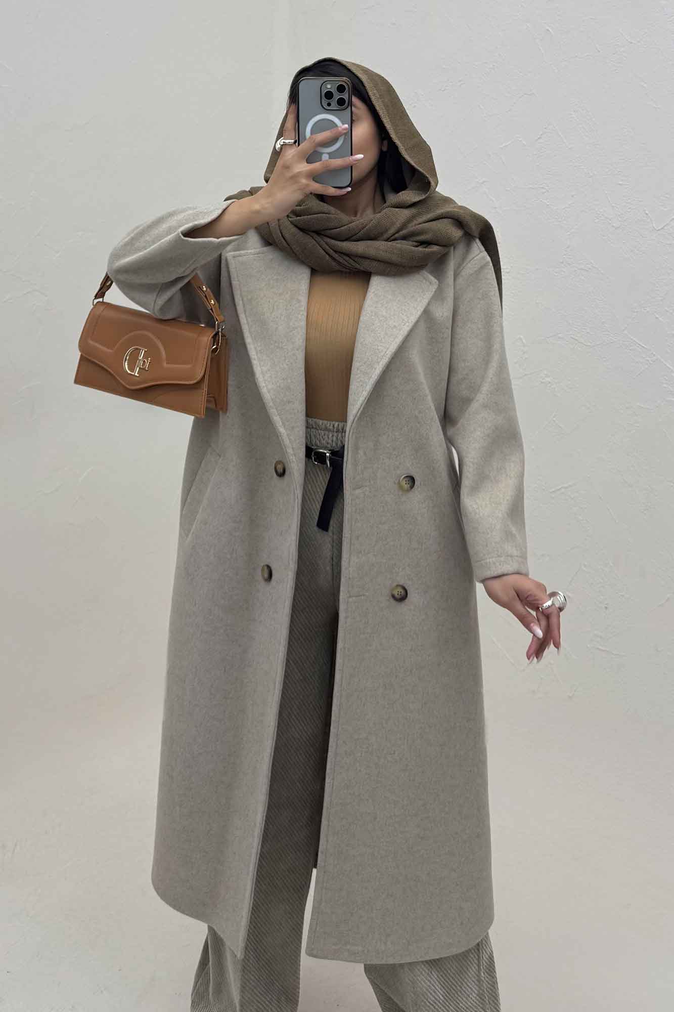 پالتو بلند فوتر چهار دکمه MODA