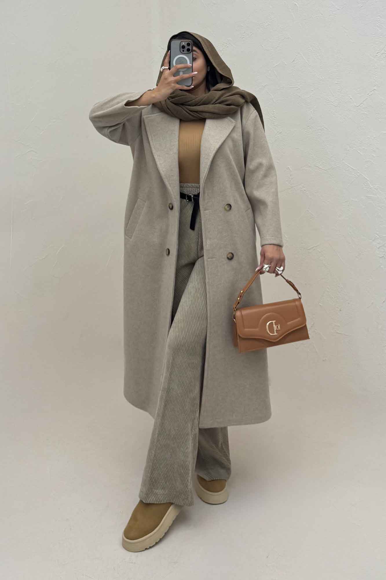 پالتو بلند فوتر چهار دکمه MODA