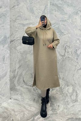 کفتان مراکشی کلاه دار بغل چاک