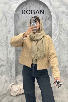 کت فریال یقه گرد جیب فیلتو