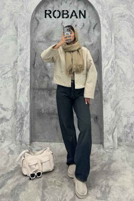 کت فریال یقه گرد جیب فیلتو