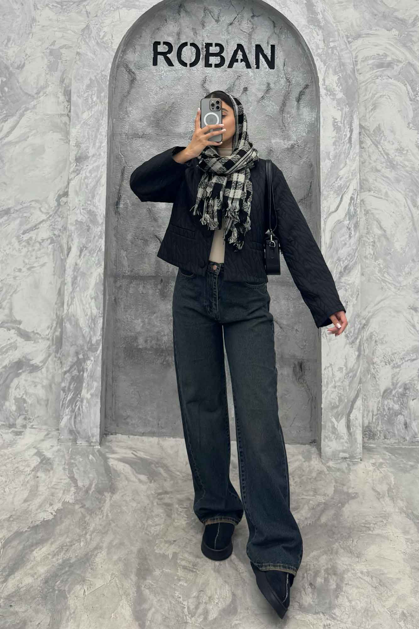 کت فریال یقه گرد جیب فیلتو