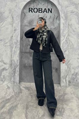 کت فریال یقه گرد جیب فیلتو