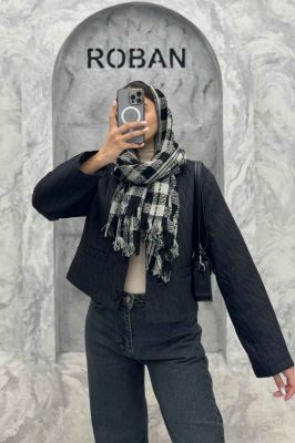 کت فریال یقه گرد جیب فیلتو