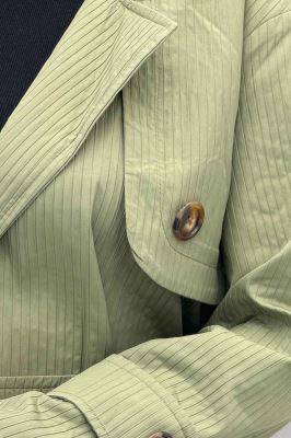 کت پاییزه ملبورن کمربنددار آستین سگک