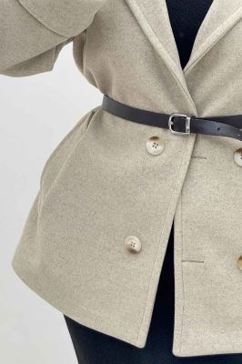 پالتو یقه انگلیسی چهار دکمه فوتر LOOK