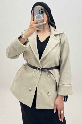 پالتو یقه انگلیسی چهار دکمه فوتر LOOK