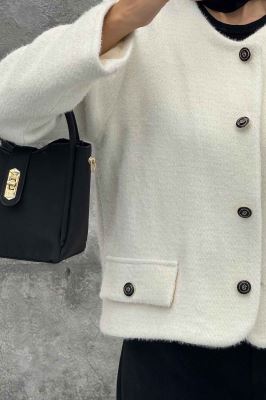 کت یقه گرد آستردار لمزور سروین