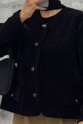 کت یقه گرد آستردار لمزور سروین