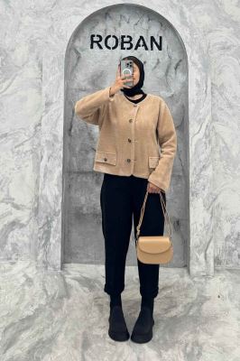 کت یقه گرد آستردار لمزور سروین